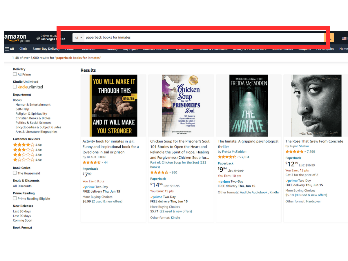 amazon home page search bar
